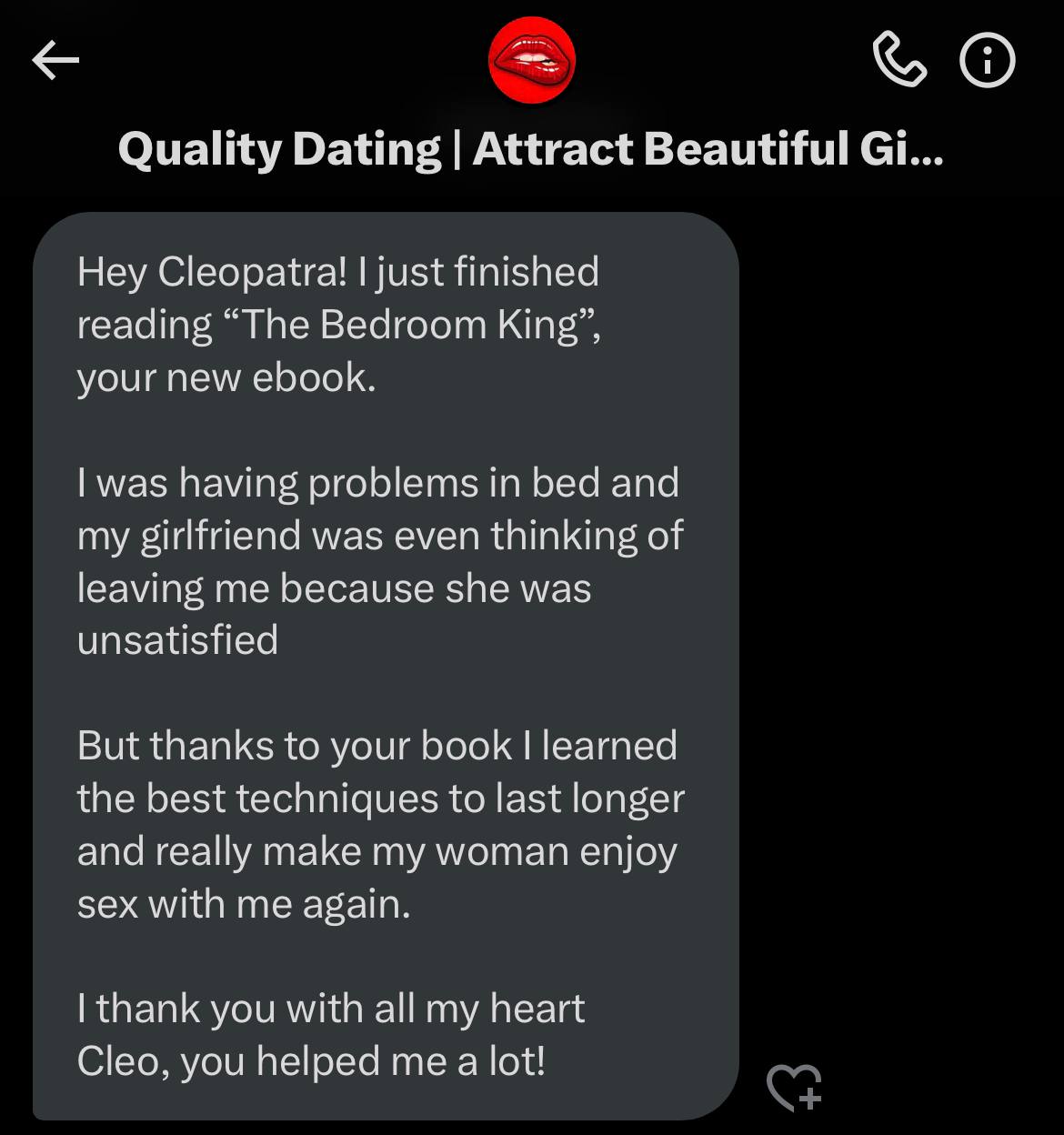 Customer testimonial