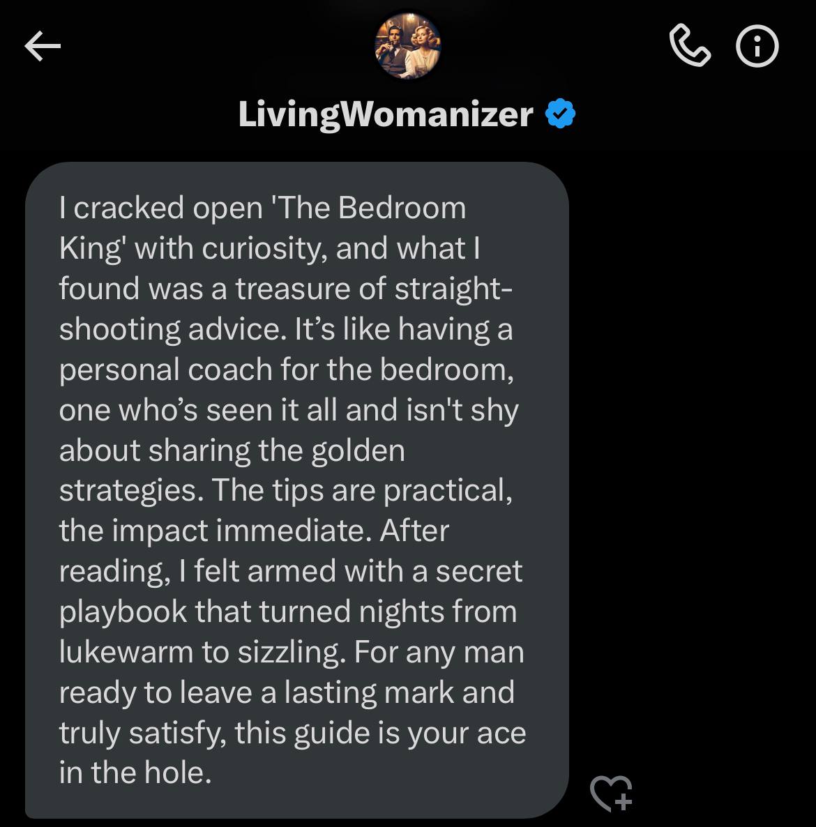 Customer testimonial