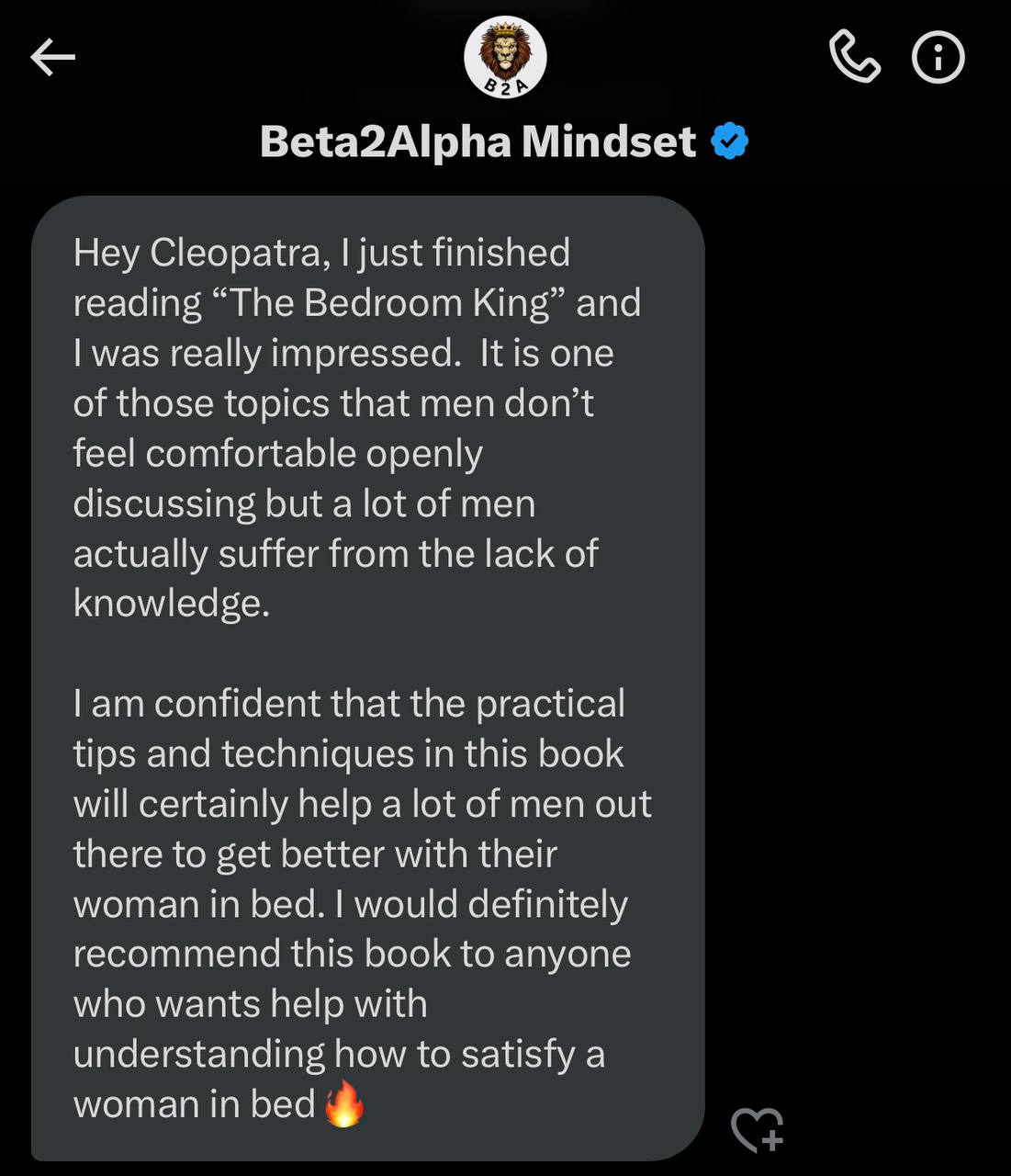 Customer testimonial