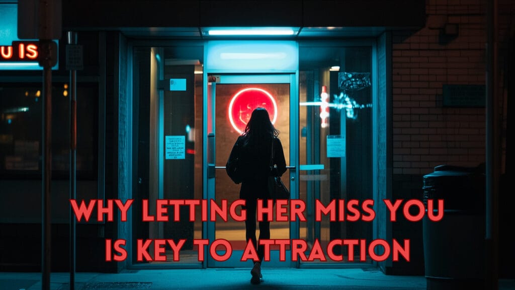 why letting her miss you is key to attraction